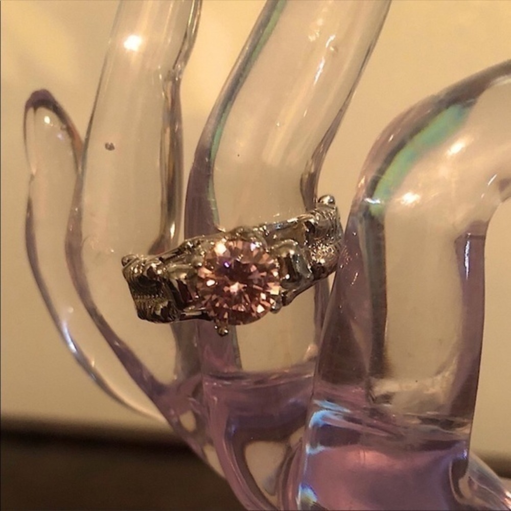 Pink Sapphire Skeleton Ring
